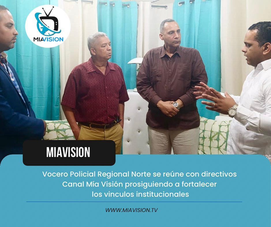 Vocero Policial Regional Norte se reúne con directivos Canal Mía Visión prosiguiendo a fortalecer los vinculos institucionales