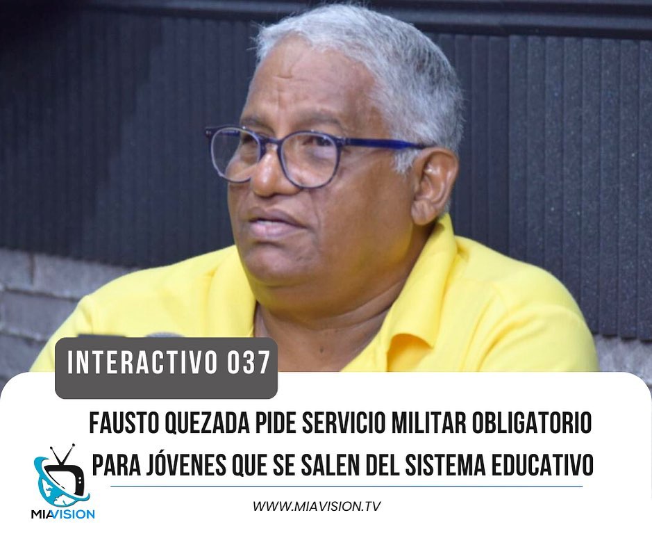 Fausto Quezada pide servicio militar obligatorio para jóvenes que se salen del sistema educativo